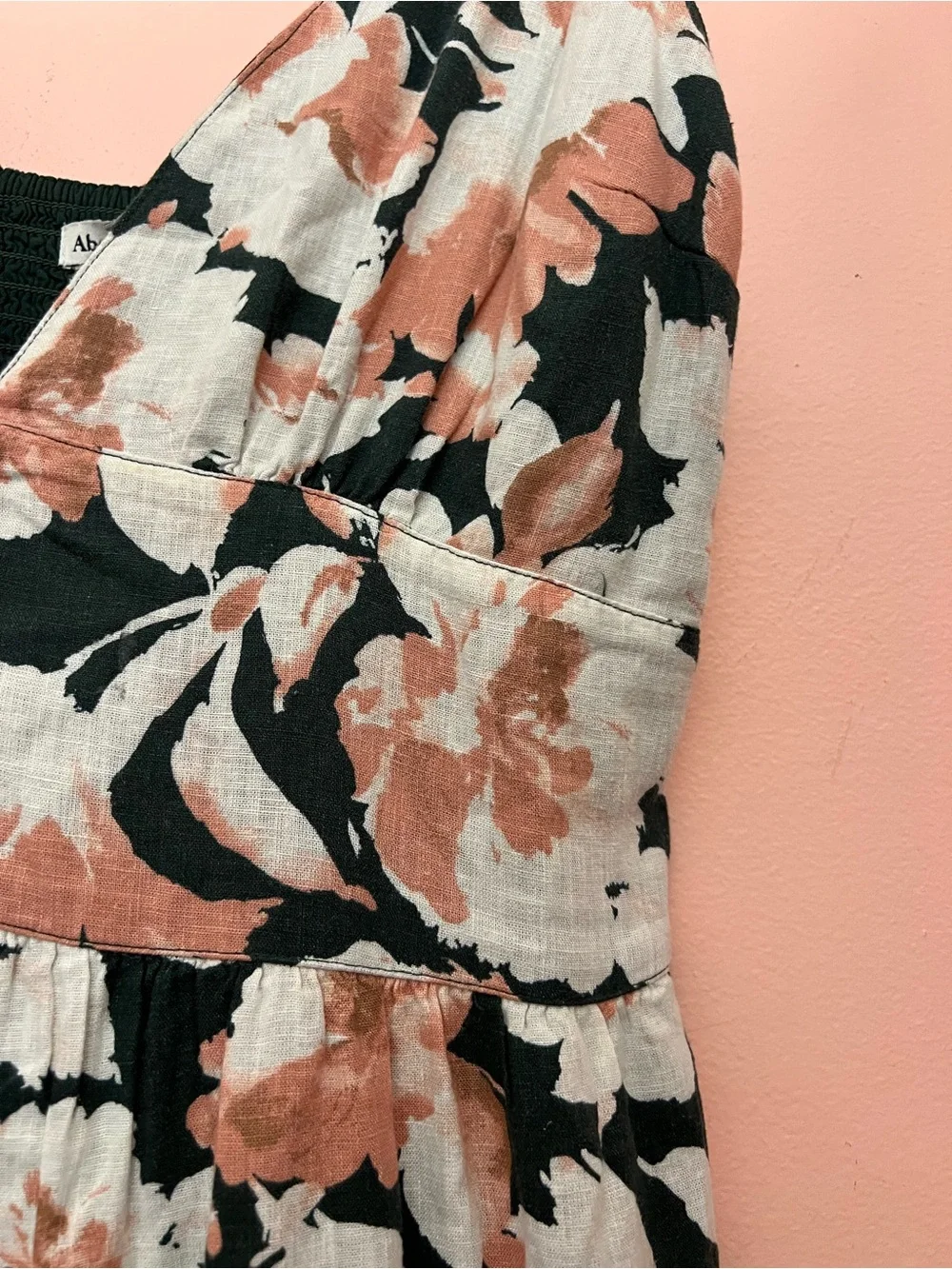 NWT Abercrombie & Fitch Green Floral Button Front Maxi Dress Medium